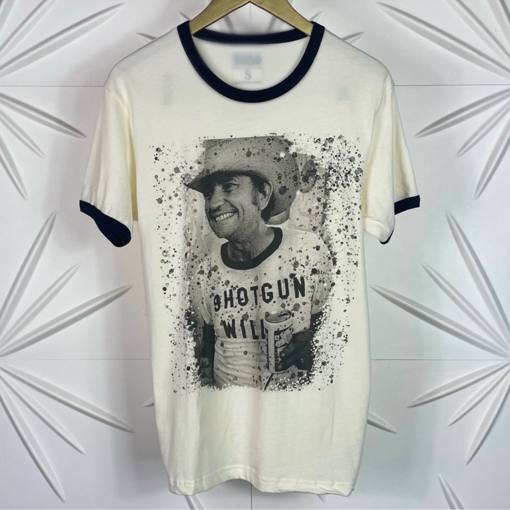 WILLIE NELSON Aka (Shot Gun Willie) Ringer Tee - Picture 6 of 12